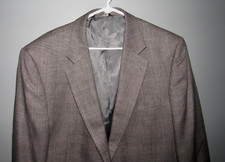 JOS. A. BANK Men's 43 Reg Blazer Sport Coat Gray Black Blue Glen Plaid Signature