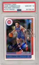 Cade Cunningham 2021-22 Panini Hoops Autograph Rookie Card #201 PSA/DNA 10