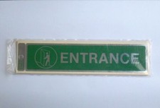 10 Pack ENTRANCE Decals 1-7/8"x 8" Self Adhesive Wall Door Business Sticker