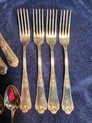 Bruckmann 90 Silver Plate Forks, Spoons & Knifes 19pcs. | eBay