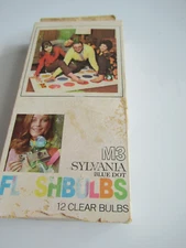 Sylvania Blue Dot Flashbulbs M3  12 clear bulbs- ORIGINAL RARE UNOPENED BOX! WOW