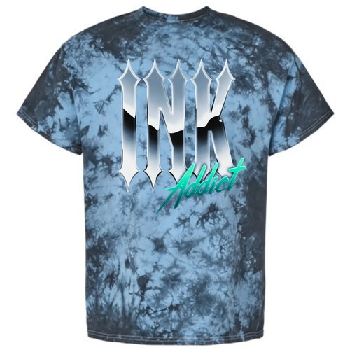 Neuf InkAddict Unisexe Chrome Encre T-Shirt Tie And Dye Bleu/Noir SM ...