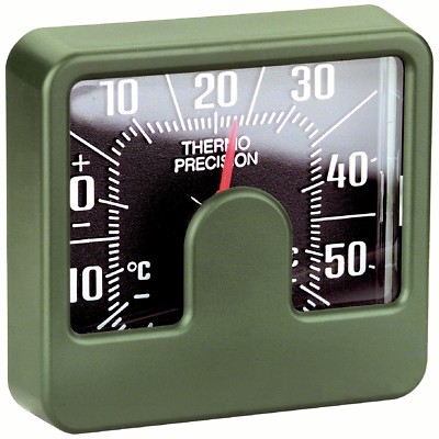 Grünes RICHTER Bimetall Reliefskala Thermometer HR Art. 4696/70 selbstklebend