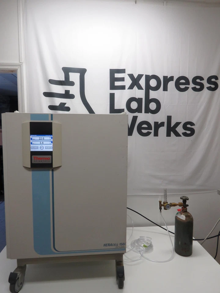 Incubadora Thermo Heracell VIOS 150i 2010 CO2 de laboratorio de acero inoxidable con coche rodante