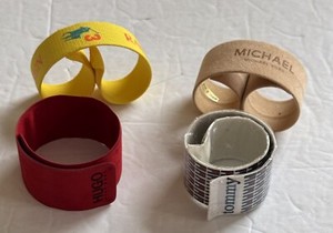 Lot Of 4 Snap Perfume Advertising Bracelets: Tommy, Hugo Boss, Michael Kors+++