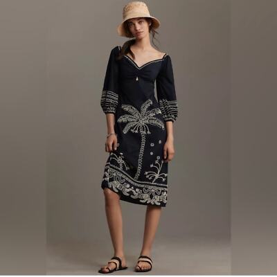 Farm Rio Beaded MIDI Dress | eBay