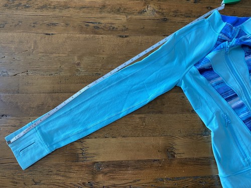 Ivivva Lululemon Perfect Your Practice Blue Full Zip Athletic Jacket Girls Sz 12 - Picture 12 of 12