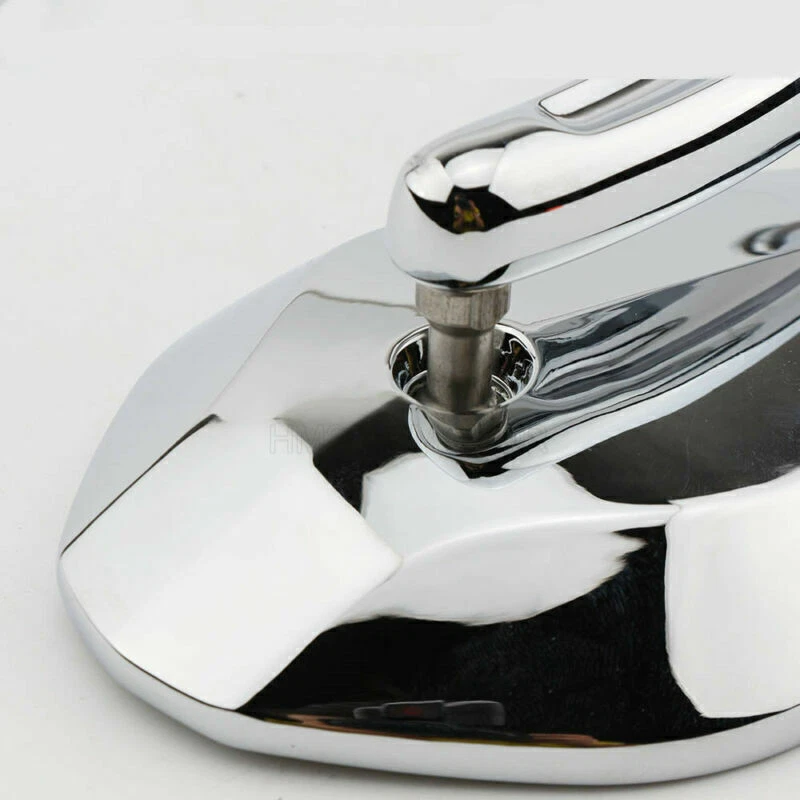 Espejos retrovisores cromados para motocicleta Harley Davidson Road Glide King Softail Dyna Foto 3 de 4