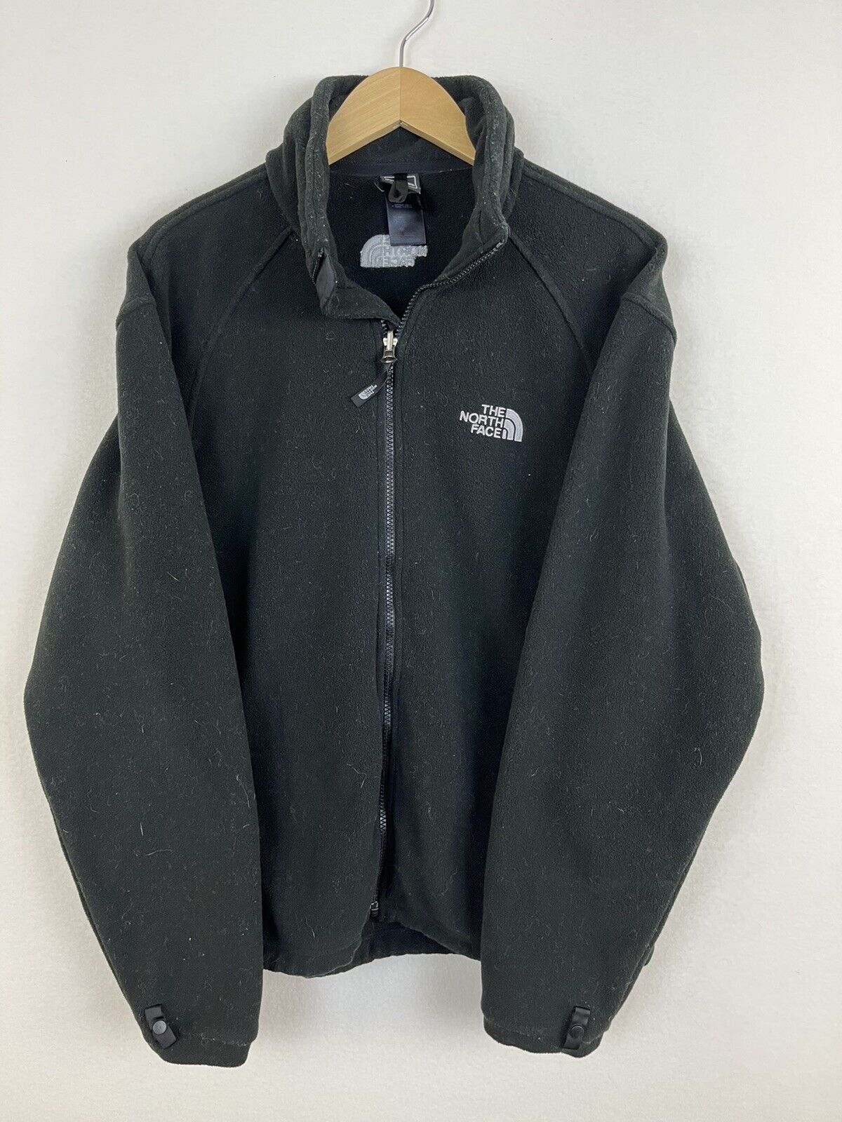 The North Face Black Full Zip Fleece Jacket Mens Medium Insulated Winter Wear eBay