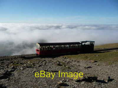Photo 6x4 Snowdon Mountain Railway carriage and train near the summit Gwa c2009