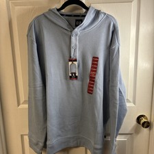 Men's Henley Hoodie Size XLarge Soft Blue Gap Fit NWT