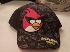 Vintage Angry Birds Space Black Adjustable Snapback Cap Hat EUC
