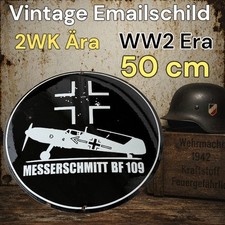 Vintage Alt 2WK &Auml;ra Luftwaffe Emaille Reklame Schild WW2 Enamel Plaque WWII