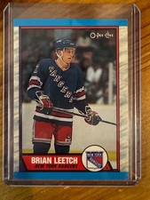 1989-90 O-Pee-Chee #136 Brian Leetch RC NRMT Rookie Card!! Great Condition OPC. rookie card picture