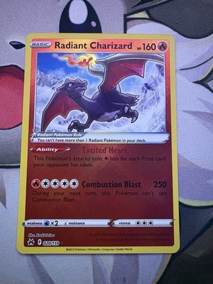 Pokémon TCG Charizard Radiant Rare Card Crown Zenith 020/159 NM Condition