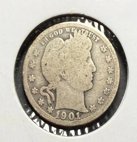 1901-O BARBER QUARTER - AG
