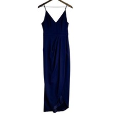 BHLDN Anthropologie Bridesmaid Navy Blue Long Maxi Pencil Dress - 8 US