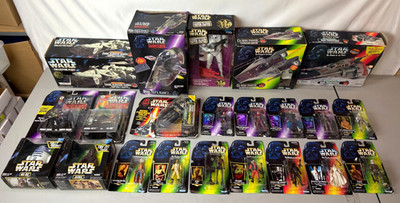 ~ LOT OF 31 STAR WARS ACTION FIGURES COLLECTION (EP1, POTF, SOTE+) Kenner Hasbro