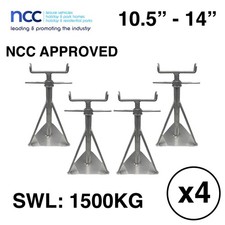 Static Caravan Axle Stands 4x Small Extra Wide Mobile Home Support 10.5" - 14"