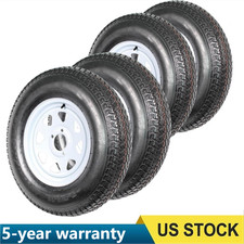 4 Pack St20575d14 2057514 Trailer Tires And Wheels With 14 Rim 5 Lug On 4.5