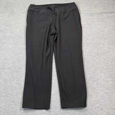 Adidas Pants Women XL Black Straight Leg Pull On Stretch Athletic Casual