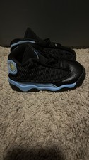 NIKE AIR JORDAN 13 RETRO TD BLACK UNIVERSITY BLUE WHITE KID SIZE 8C 414581-041