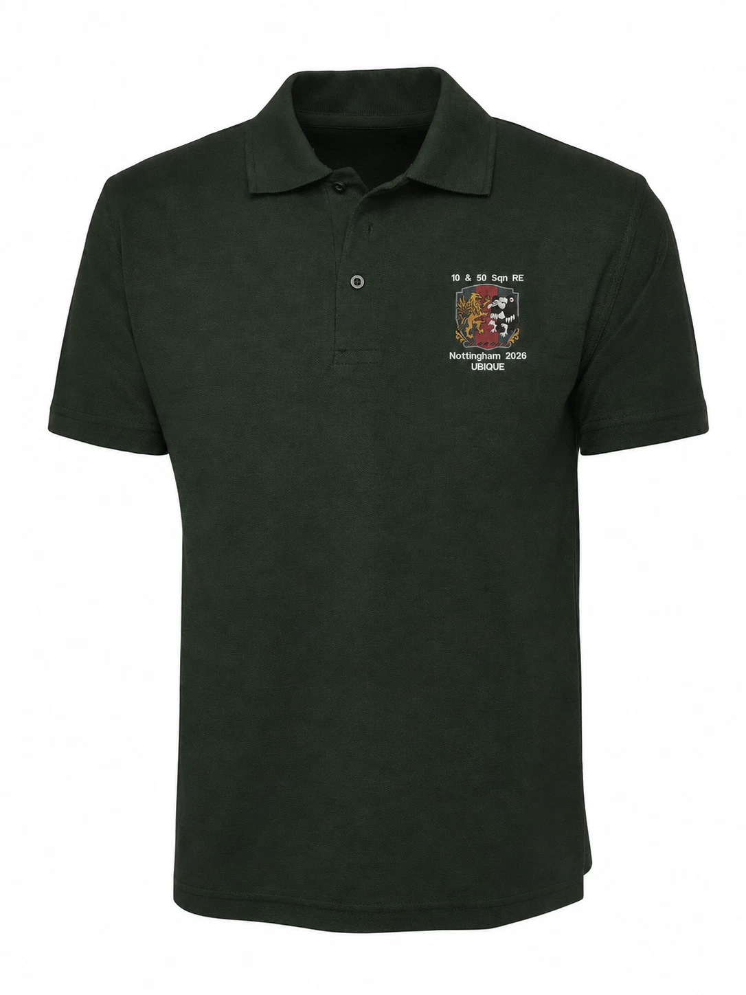 Personalised Embroidered Polo with left chest Logo embroidery.