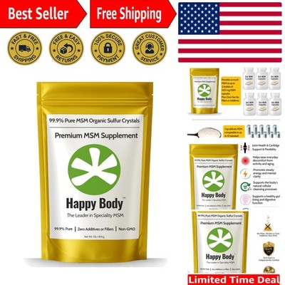 99.9% Pure MSM Crystals - Natural Joint Support & Skin Enhancer | 90 Servings