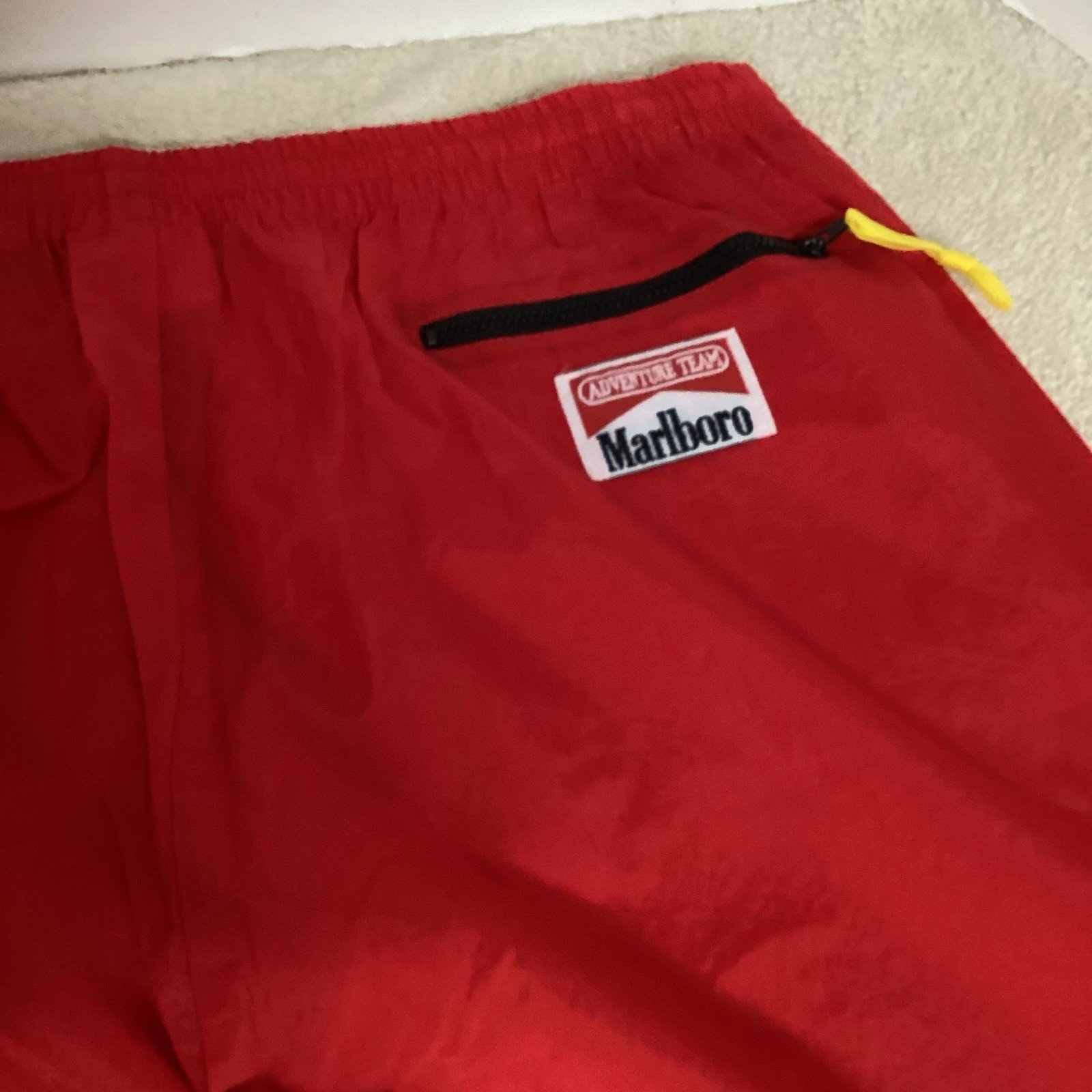 Vintage 90s Marlboro Adventure Team Red Track Pants Size XL Nylon Windbreaker image 7