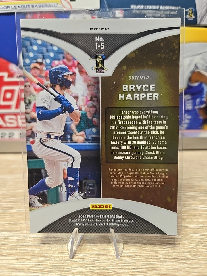 2020 Panini Prizm Bryce Harper Illumination Red Circles /149 #I-5 - Image 2 of 2