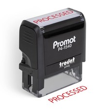 Promot Processed - Self Inking Rubber Stamp - Ink 0.5625 inches x 1.5