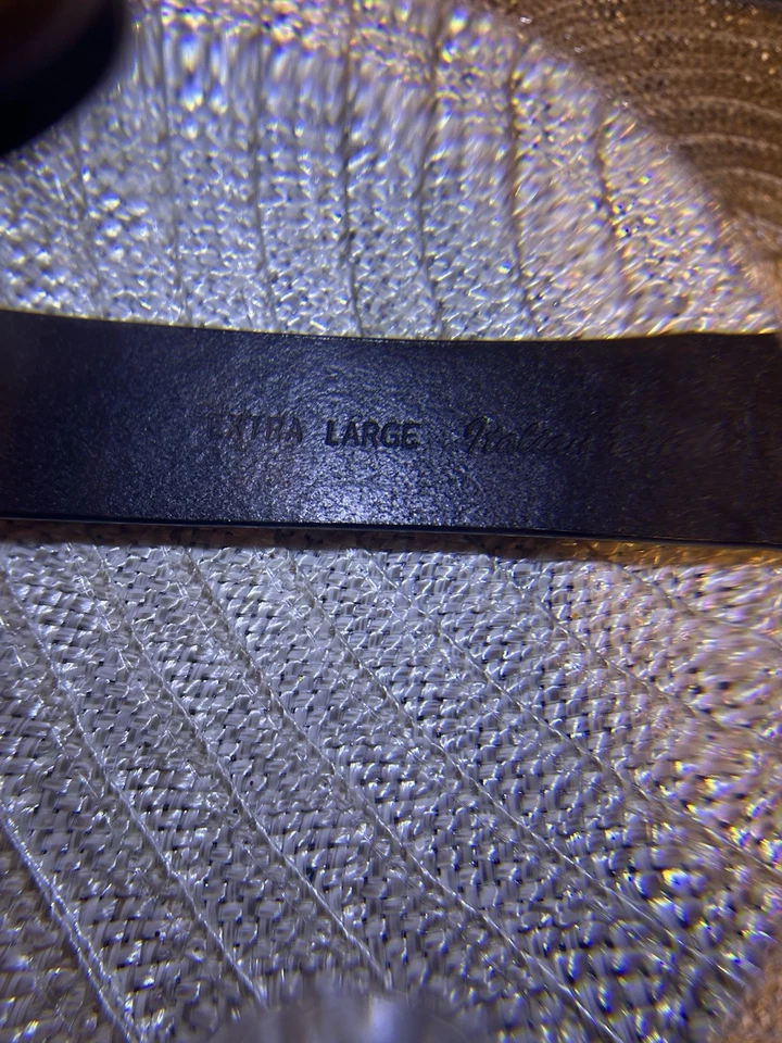 "Cinturón negro de cuero con brida italiana Nine West con hebilla de latón macizo XL 40""" Foto 2 de 4