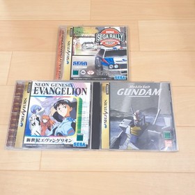 Japanese Sega Saturn console bundle with 6 games & memory cartridge Japan white