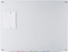 Magnetic Ultra White Glass Dry-Erase Board Set - 40" x 35" - Includes Magnets...