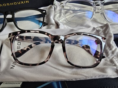 LAOSHOUXIN Blue Light Blocking Glasses  For Computer And Gaming Set Of 3 NEW  