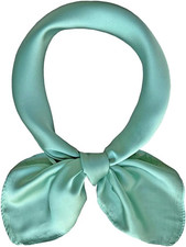 Silk Head Scarf for Women Satin Neck Scarves Square Solid Hair Bandana Headband