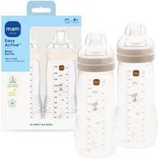 Natural Flow Active Anti Colic Baby Bottle 11oz 4 Months 2 Pack Slow Flow