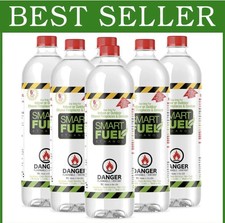 Smart Fuel Clean Burn Ethanol 1.06 Quart Smoke Free Fireplace Fuel Pack Of 6 New