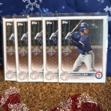 5 IAN MOLLER RC lot 2022 Topps 1st Pro Debut RANGERS Frisco Rough Riders