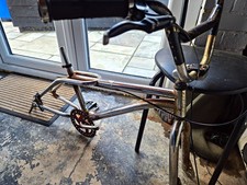 Steel BMX Bicycle Frame Set with Fork, Handlebars & Crankset - Silver/Black