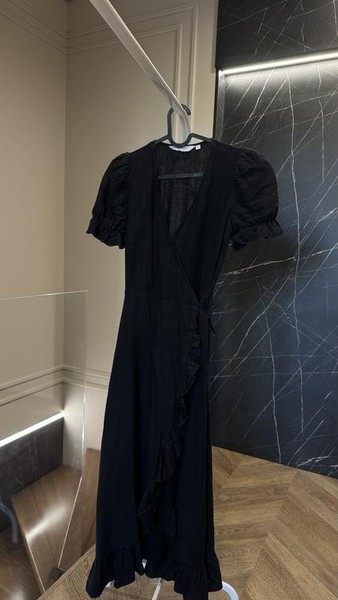 Women & Other Stories Dress Black Linen 36