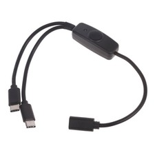 USB C Cable with ON/Off Button USB Type C Male to Female Power Cable