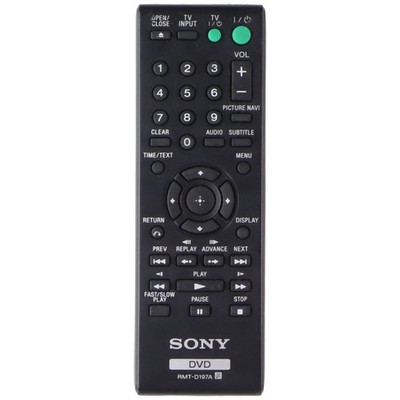 Sony Remote Control (RMT-D197A) for Select Sony DVD Players - Black