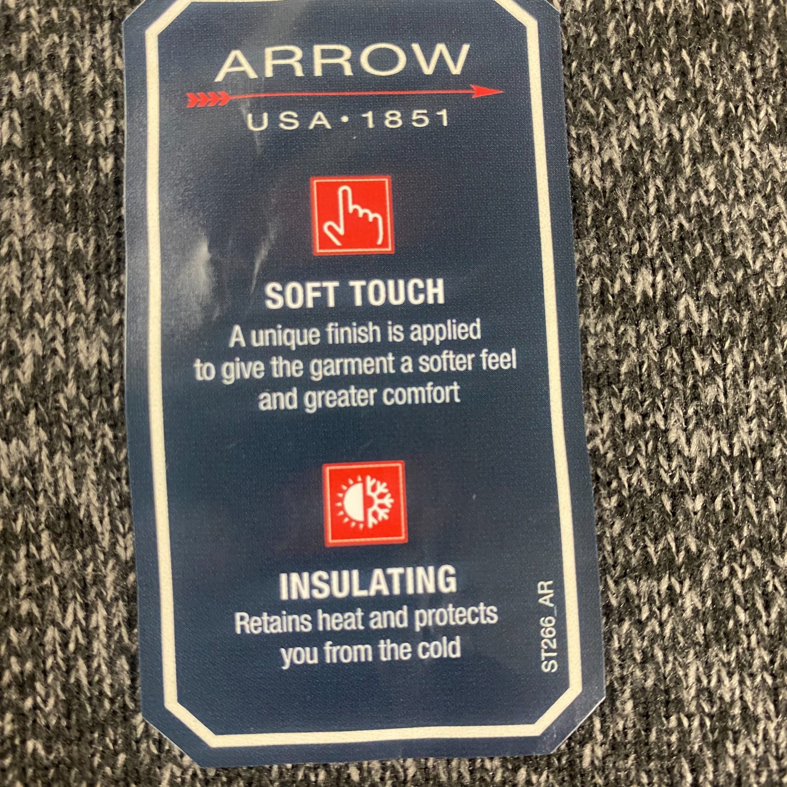 NWT Arrow Fleece Sweater Mens XLT/TGL Gray Pur Deep Raisin Crew Neck Pullover