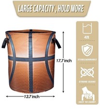 Basketball Texture Foldable Oxford Cloth Laundry Hamper