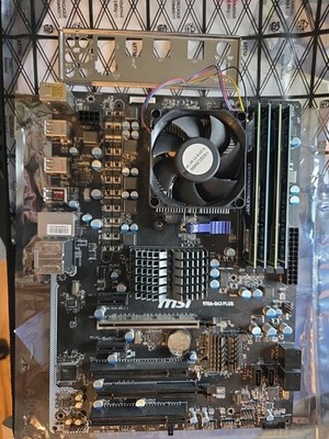 MSI 970A-G43 PLUS AM3+ ATX Motherboard w/ AMD FX-6300 CPU & Fan w/ 16GB RAM
