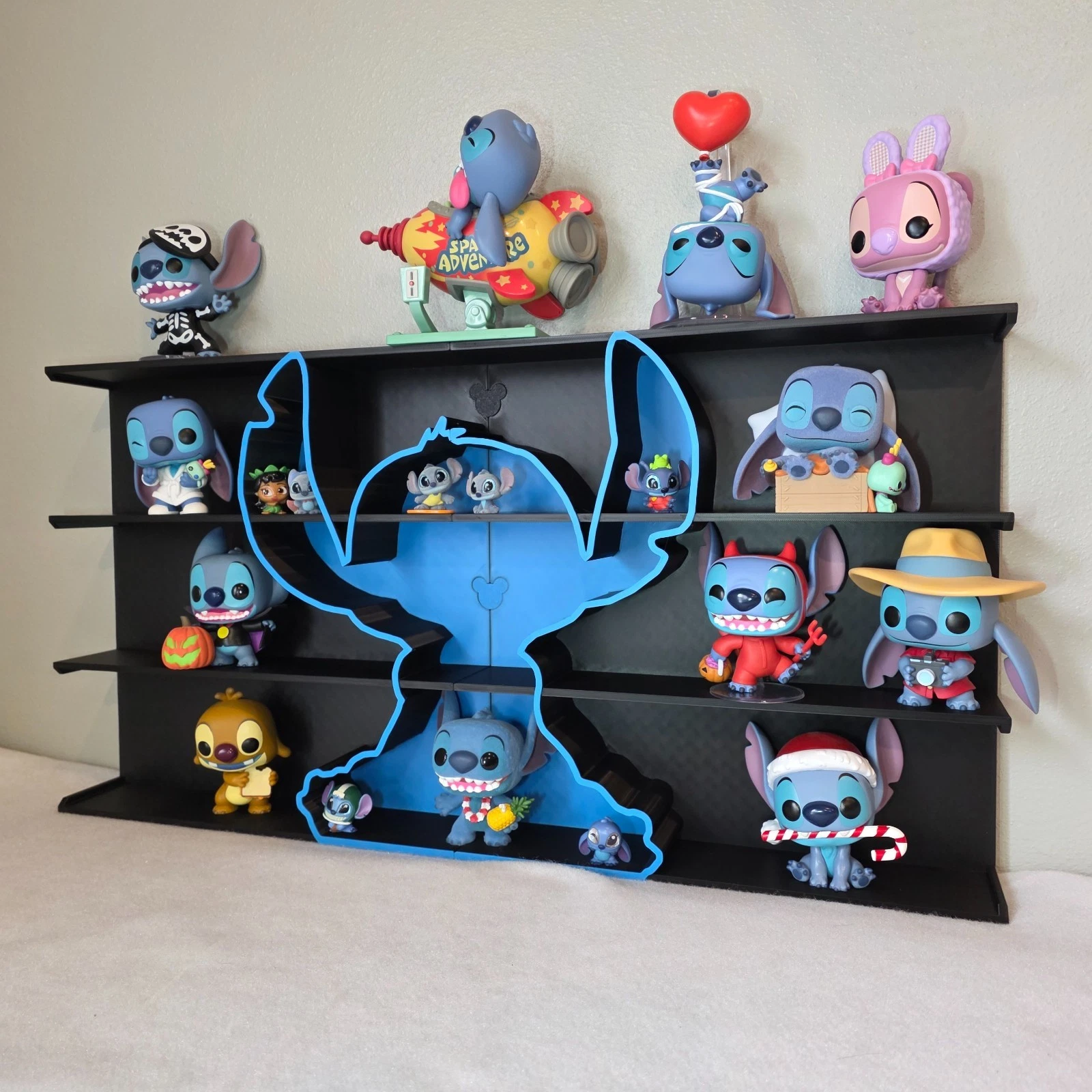 Funko Pop Display Shelf Stitch Silhouette Wall Mount Collector Shelf