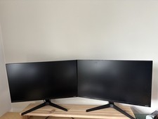 Two Samsung 27 in Computer Monitors, Black