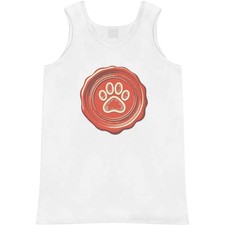 'Red Pawprint Seal' Adult Vest / Tank Top AV056354