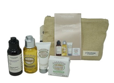 Loccitane Trousse Voyage Amande Set shampoo, Shower oil, Milk, Soap